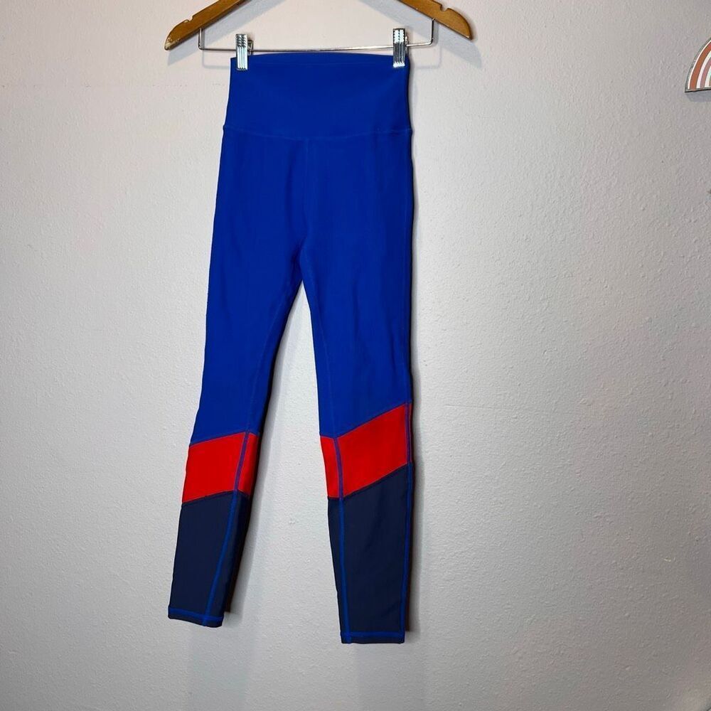 Wilo the Label high-rise leggings featuring a color-block design